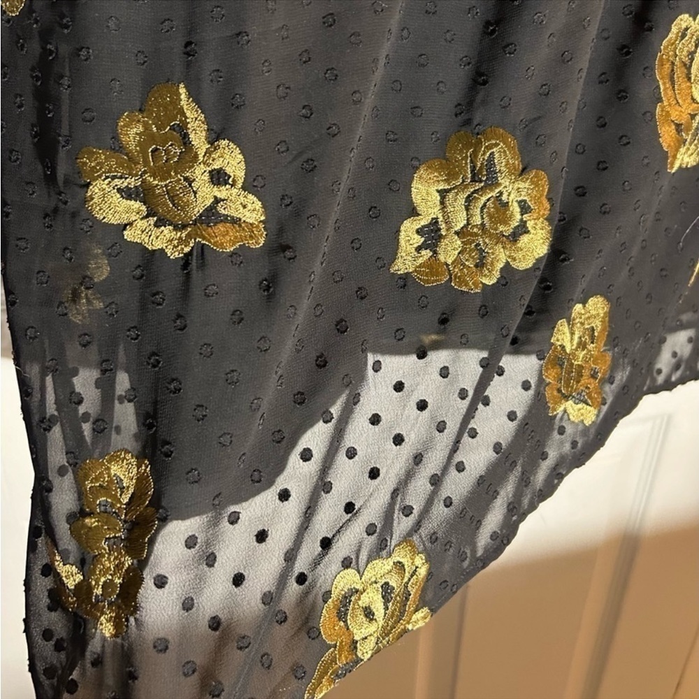 Cabi Limited Edition Floral Embroidered Occasion Dress Black M - Picture 8 of 11